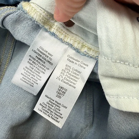 Coldwater Creek Jeans Womens 16P Shapeme High Rise Straight Stretch Faded Wash - Picture 5 of 11